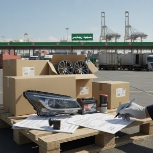 ترخیص کالاهای خودرویی در گمرک شهید رجایی (بندرعباس)