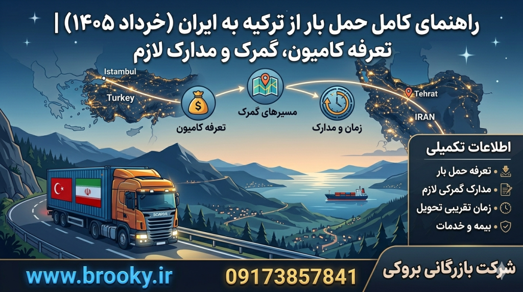 راهنمای کامل حمل بار از ترکیه به ایران (خرداد ۱۴۰۵) | تعرفه کامیون، گمرک و مدارک لازم