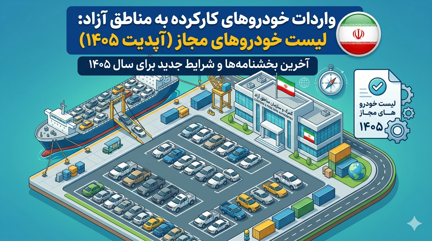واردات خودروهای کارکرده به مناطق آزاد: لیست خودروهای مجاز (آپدیت ۱۴۰۵)