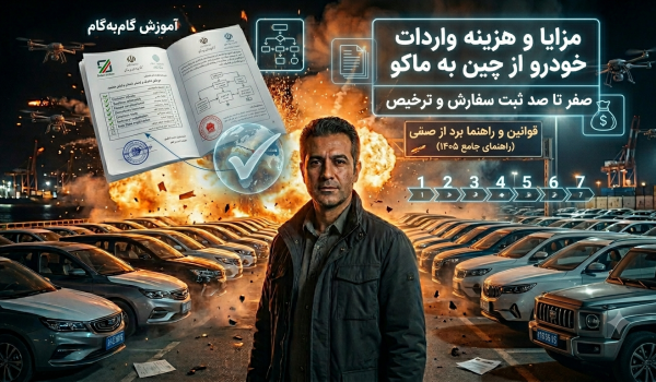 مزایا و هزینه واردات خودرو از چین به ماکو | صفر تا صد ثبت سفارش و ترخیص