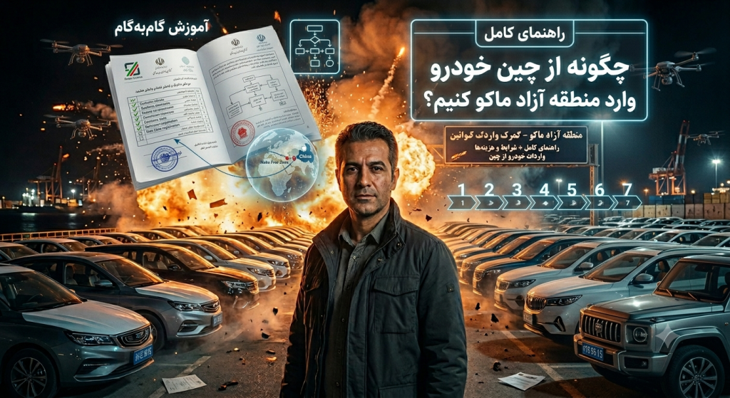 چگونه از چین خودرو وارد منطقه آزاد ماکو کنیم؟ آموزش گام‌ به‌ گام