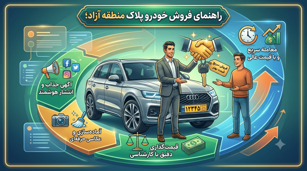 راهنمای فروش خودرو پلاک منطقه آزاد؛ چگونه سریع‌تر و با قیمت بهتر معامله کنیم؟
