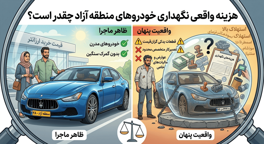 هزینه واقعی نگهداری خودروهای منطقه آزاد چقدر است؟ بررسی کامل هزینه‌های پنهان، تعمیرات و سرویس در سال ۱۴۰۵