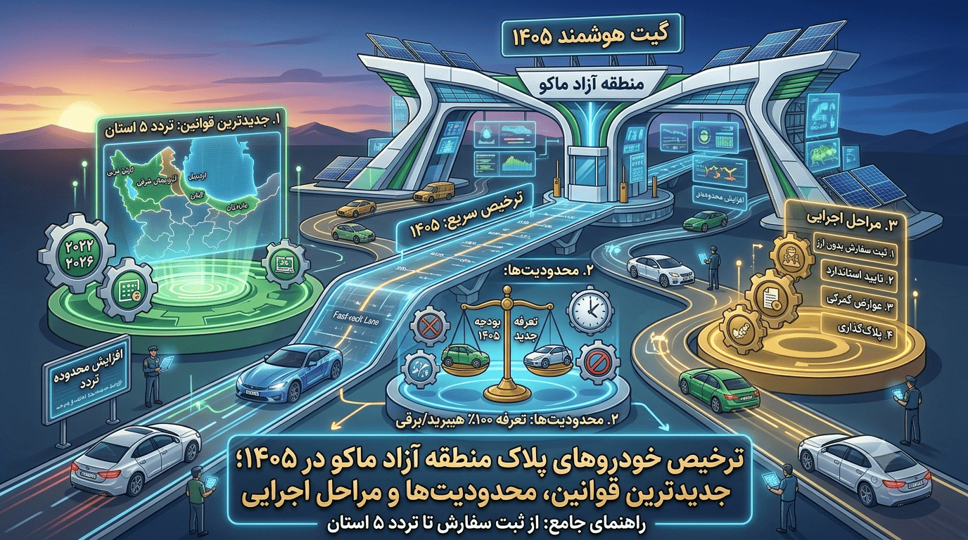 ترخیص خودروهای پلاک منطقه آزاد ماکو در ۱۴۰۵؛ جدیدترین قوانین، محدودیت‌ها و مراحل اجرایی