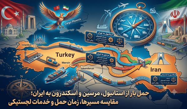 حمل بار از استانبول، مرسین و اسکندرون به ایران؛ مقایسه مسیرها، زمان حمل و خدمات لجستیکی