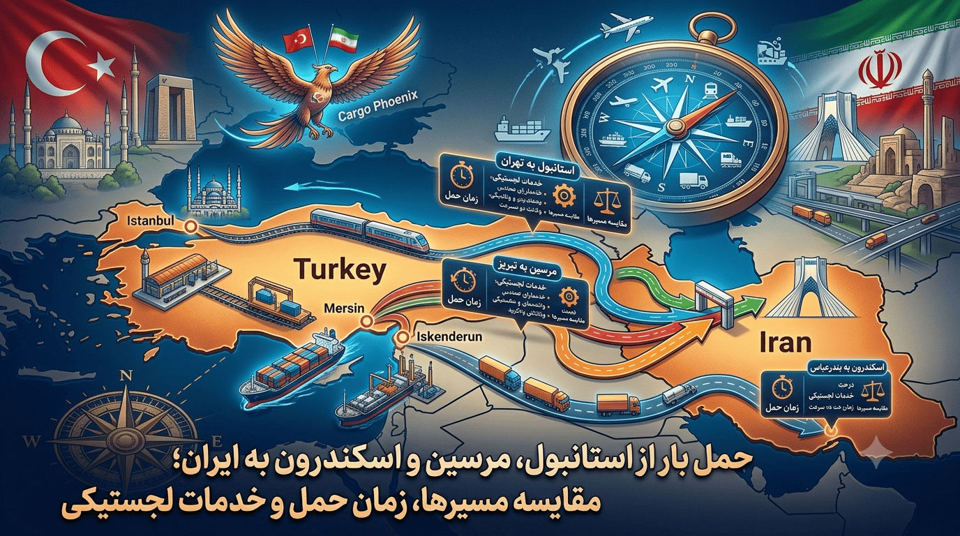 حمل بار از استانبول، مرسین و اسکندرون به ایران؛ مقایسه مسیرها، زمان حمل و خدمات لجستیکی