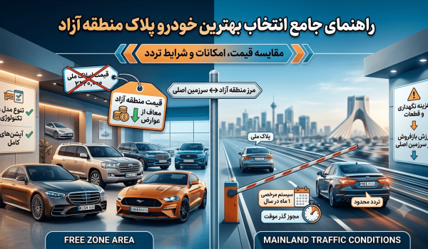 چگونه بهترین خودرو پلاک منطقه آزاد را انتخاب کنیم؟ مقایسه قیمت، امکانات و شرایط تردد
