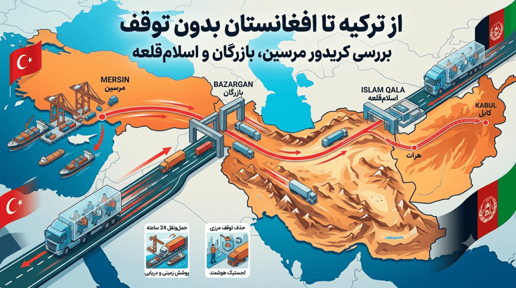از ترکیه تا افغانستان بدون توقف؛ بررسی کریدور مرسین، بازرگان و اسلام‌قلعه