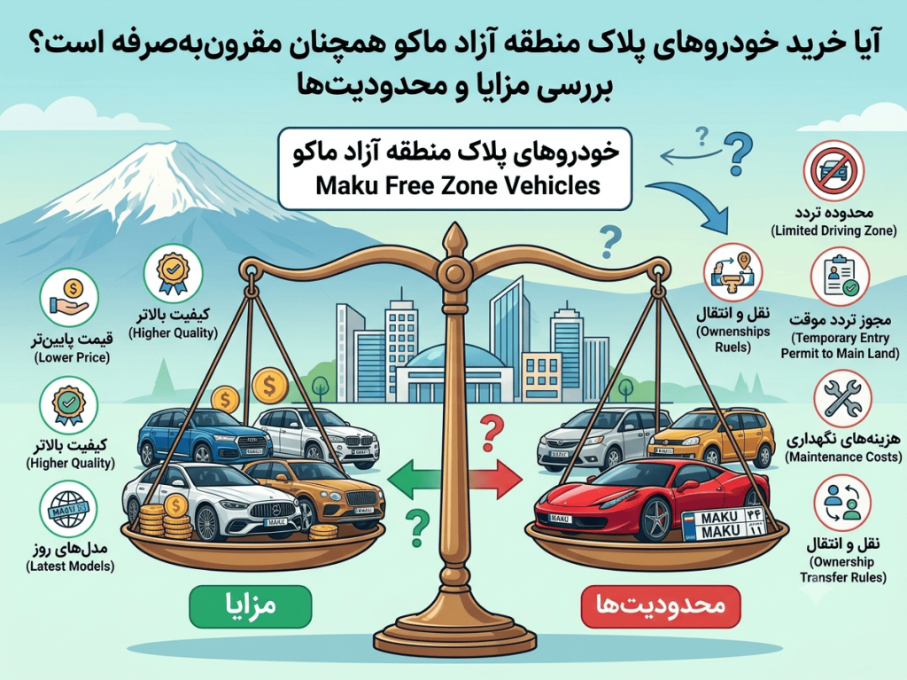 آیا خرید خودروهای پلاک منطقه آزاد ماکو همچنان مقرونبهصرفه است؟ بررسی مزایا و محدودیتها