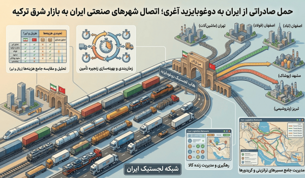 حمل صادراتی از ایران به دوغوبایزید آغری؛ اتصال شهرهای صنعتی ایران به بازار شرق ترکیه