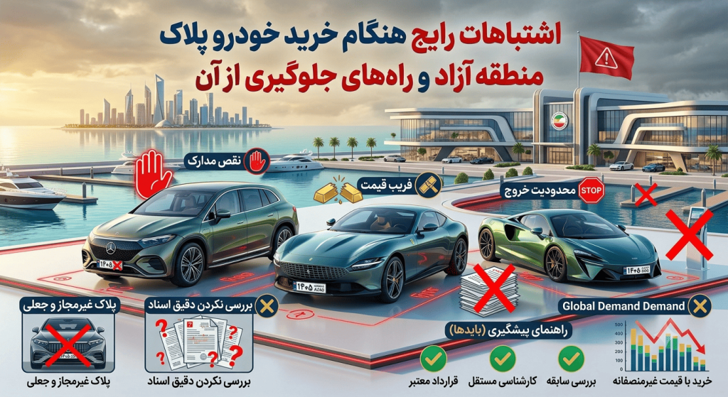 اشتباهات رایج هنگام خرید خودرو پلاک منطقه آزاد و راههای جلوگیری از آن؛ راهنمای کامل خرید مطمئن در ۱۴۰۵