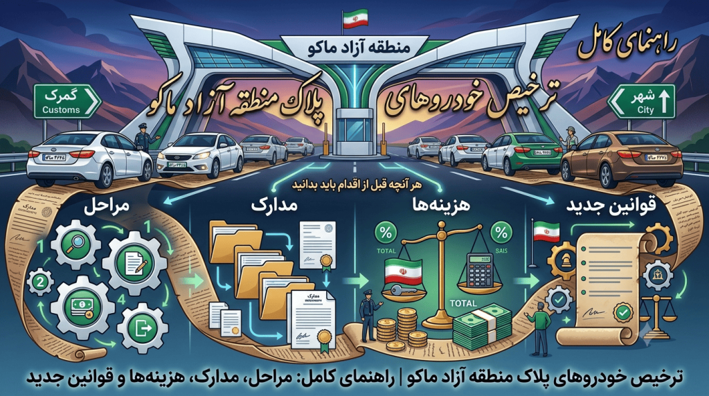 راهنمای کامل ترخیص خودروهای پلاک منطقه آزاد ماکو؛ هر آنچه قبل از اقدام باید بدانید