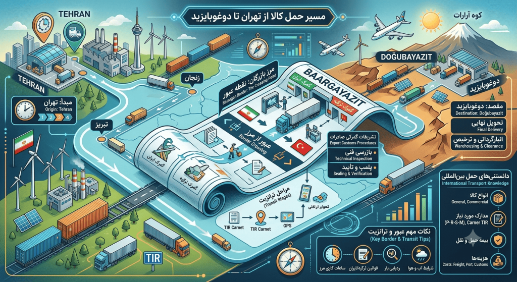 از تهران تا دوغوبایزید؛ هر آنچه باید درباره حمل بین‌المللی کالا، عبور از مرز بازرگان و ترانزیت بدانید
