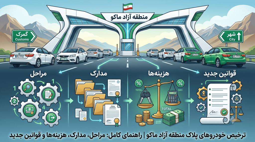 ترخیص خودروهای پلاک منطقه آزاد ماکو | مراحل، مدارک، هزینه‌ها و قوانین جدید