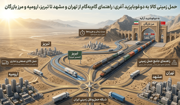 راهنمای حمل زمینی کالا به دوغوبایزید آغری؛ از تهران و مشهد تا تبریز، ارومیه و مرز بازرگان