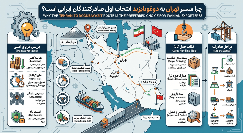 چرا مسیر تهران به دوغوبایزید انتخاب اول صادرکنندگان ایرانی است؟ بررسی مزایا و نکات حمل کالا