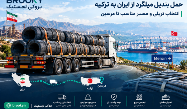 حمل بندیل میلگرد از ایران به ترکیه | انتخاب تریلی و مسیر مناسب تا مرسین