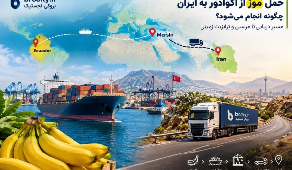 حمل موز از اکوادور به ایران چگونه انجام می‌شود؟ | مسیر دریایی تا مرسین و ترانزیت زمینی