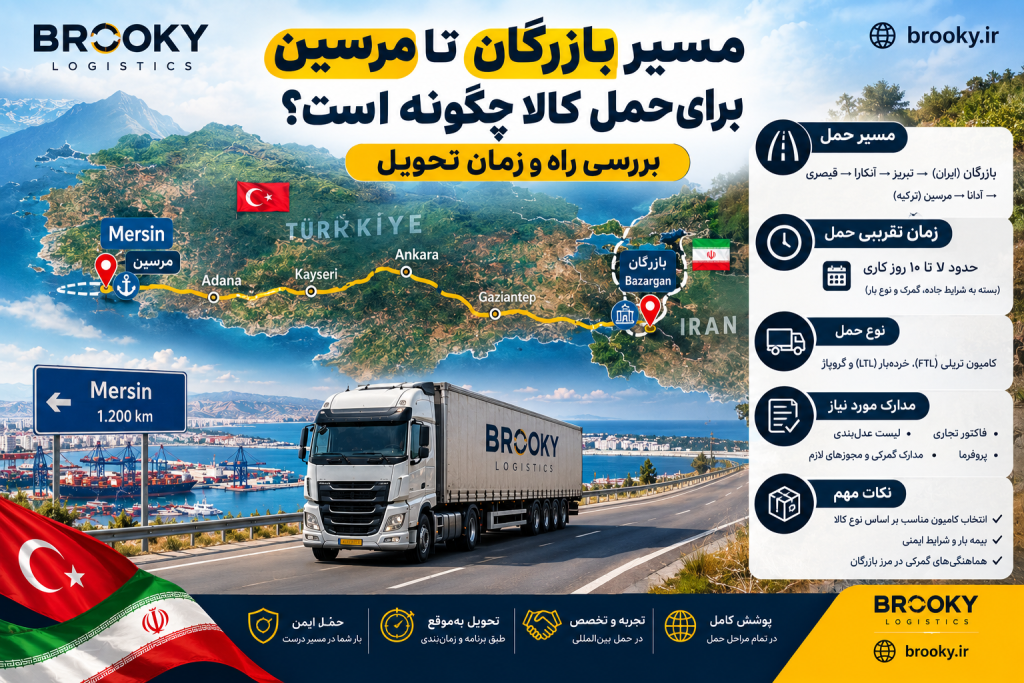مسیر بازرگان تا مرسین برای حمل کالا چگونه است؟ بررسی راه و زمان تحویل
