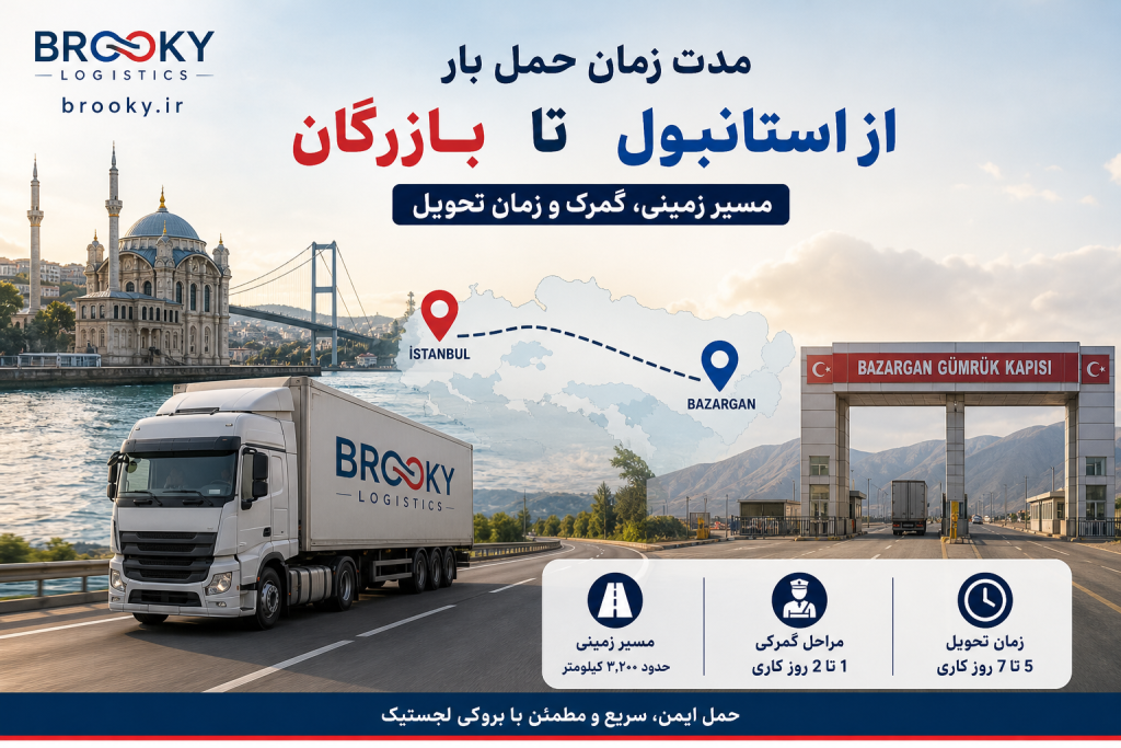 مدت زمان حمل بار از استانبول تا بازرگان | مسیر زمینی، گمرک و زمان تحویل